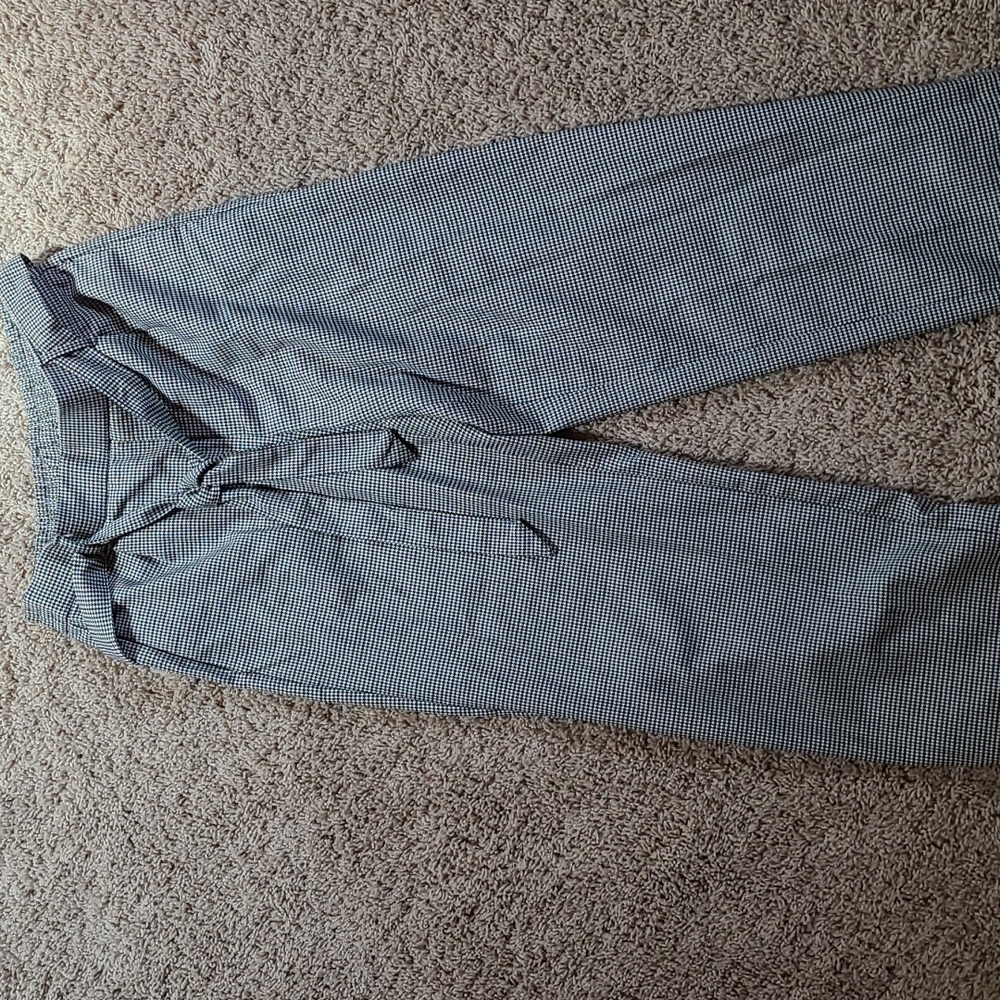 Zara cropped pants. White and black. Sz xs.